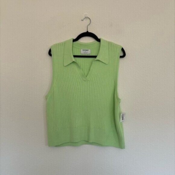 Old Navy Size XXL Sleeveless Rib Knit Polo Top NWT - Picture 4 of 8